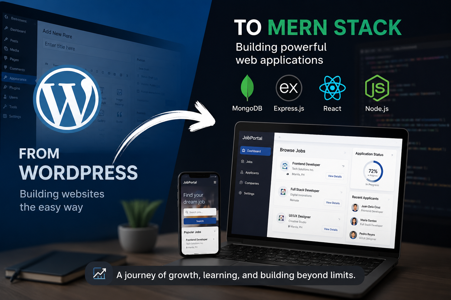 Transitioning from WordPress to MERN Stack Development
